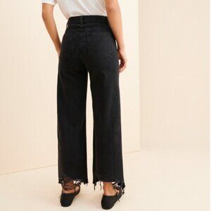DL1961 Hepburn High Rise Wide Leg Jeans size 26 black
